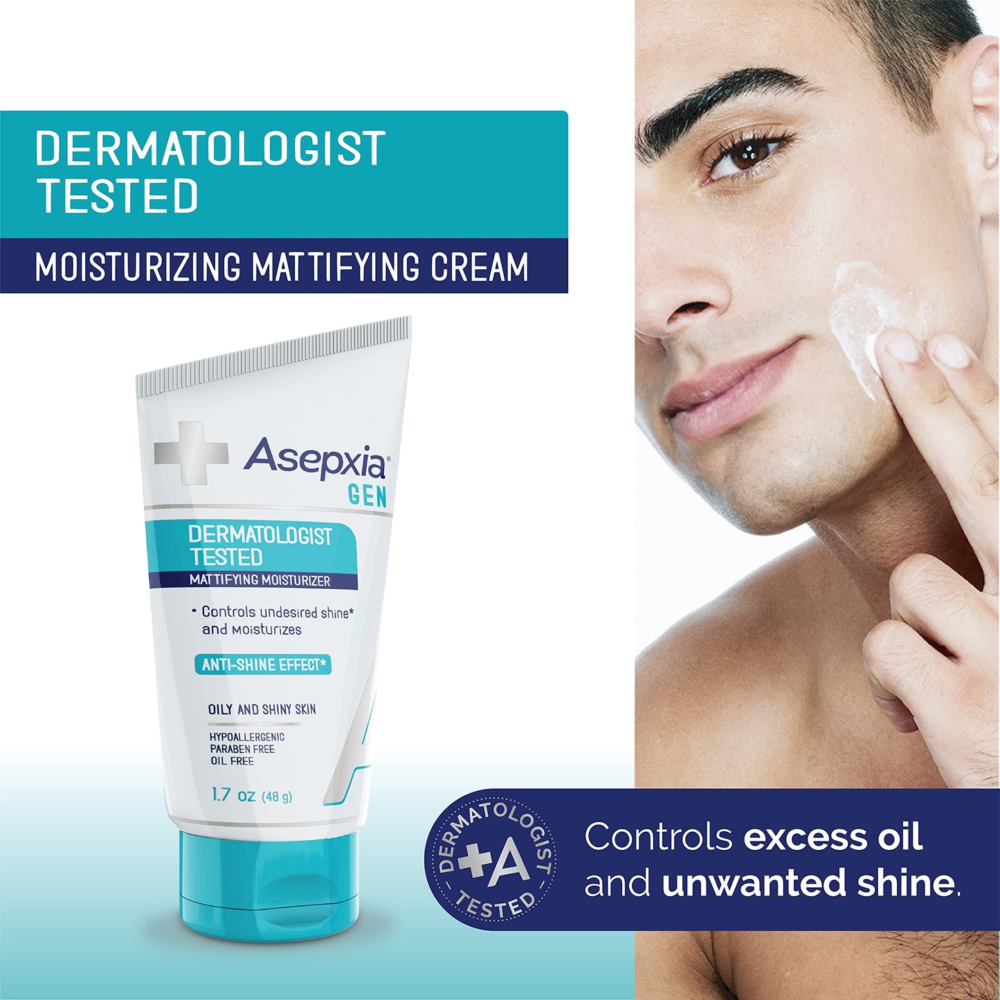 Asepxia GEN Moisturizing Mattifying Cream for Oily Skin, Neutralizes Unwanted Shine, 1.7 Ounce Beauty & Personal Care Asepxia