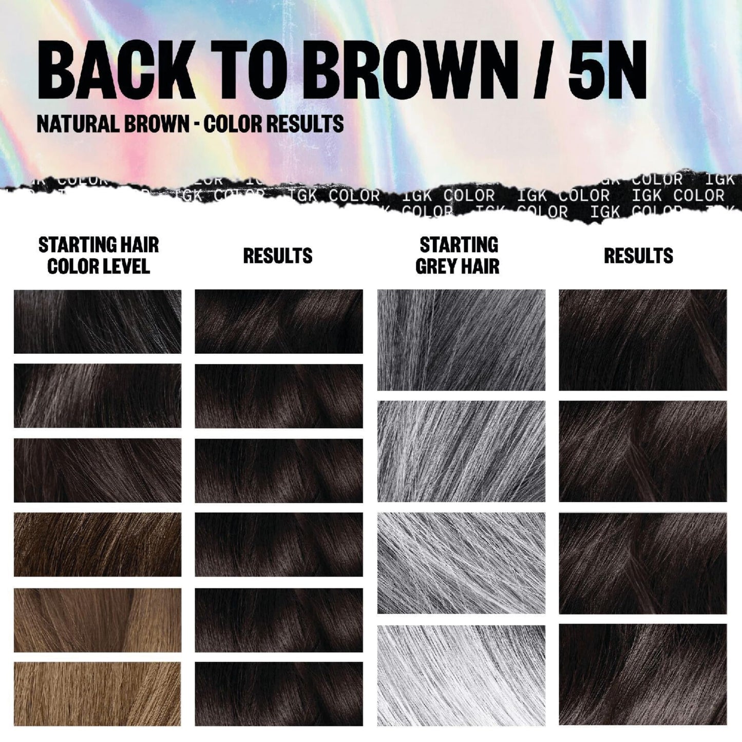 IGK Permanent Hair Color Kit | 5N Back To Brown Natural Brown | Salon-Quality Permanent Hair Dye | 100% Gray Hair Coverage | Ammonia-Free Color Beauty & Personal Care IGK