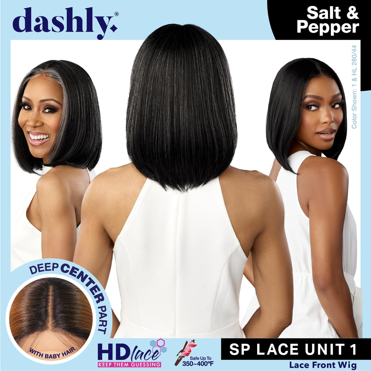 Sensationnel Dashly Lace Saltandpepper Wig-Sp Unit 1, BALAYAGELATTE