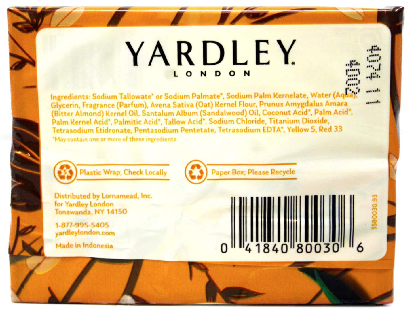 Yardley London Moisturizing Bath Bar, Oatmeal & Almond, 4.0 Oz, Pack Of 24 Beauty & Personal Care Yardley