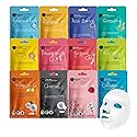 celavi Face Mask Set Korean Beauty Essence Facial Paper Sheet Mask Korea Skin Care Moisturizing 2 Packs of each 12 New flavors K-Beauty Skincare 24 Beauty & Personal Care Celavi Cosmetics