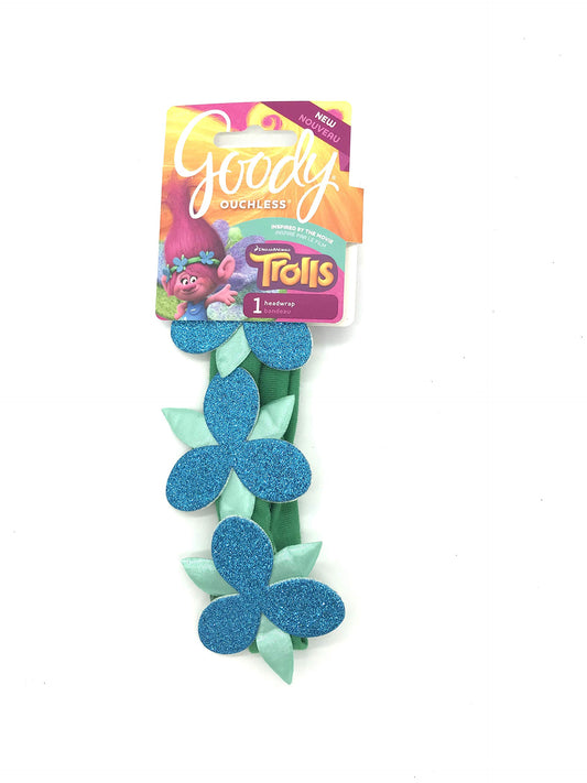Trolls Ouchless Comfort Glitter Headwrap!, Poppy Flower Headwrap, One Size Fits All