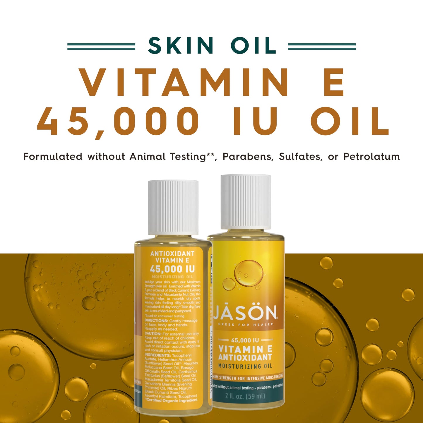 JASON Vitamin E 45,000 IU Moisturizing Oil , For Maximum Strength, 2 Fluid Ounces Beauty & Personal Care JASON