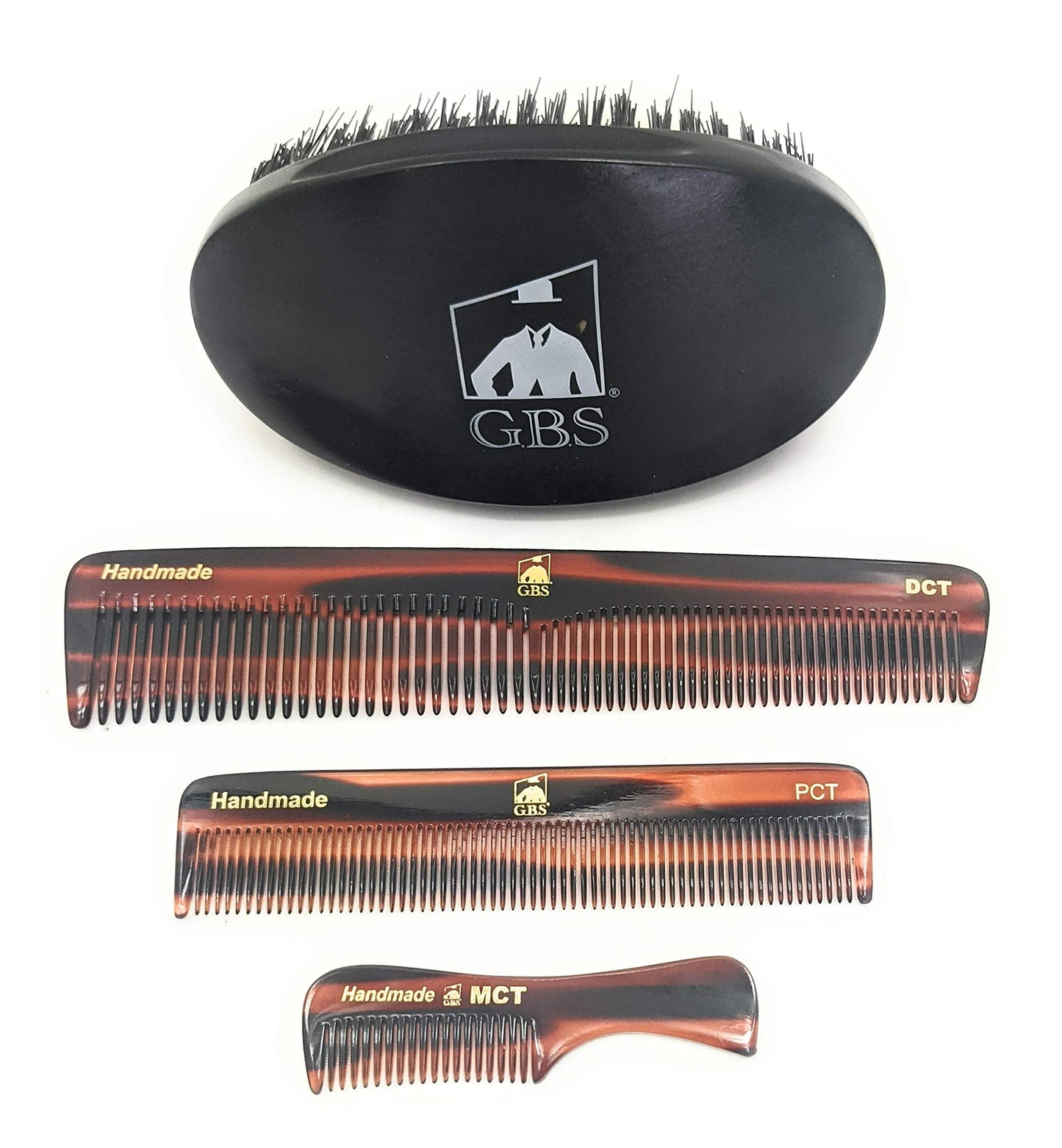 G.B.S Men’s Handmade Comb Set, Pure Synthetic Hair Brush, Dressing Comb, Pocket Comb, Mustache Comb and Military Style Hair Brush Beauty & Personal Care G.B.S