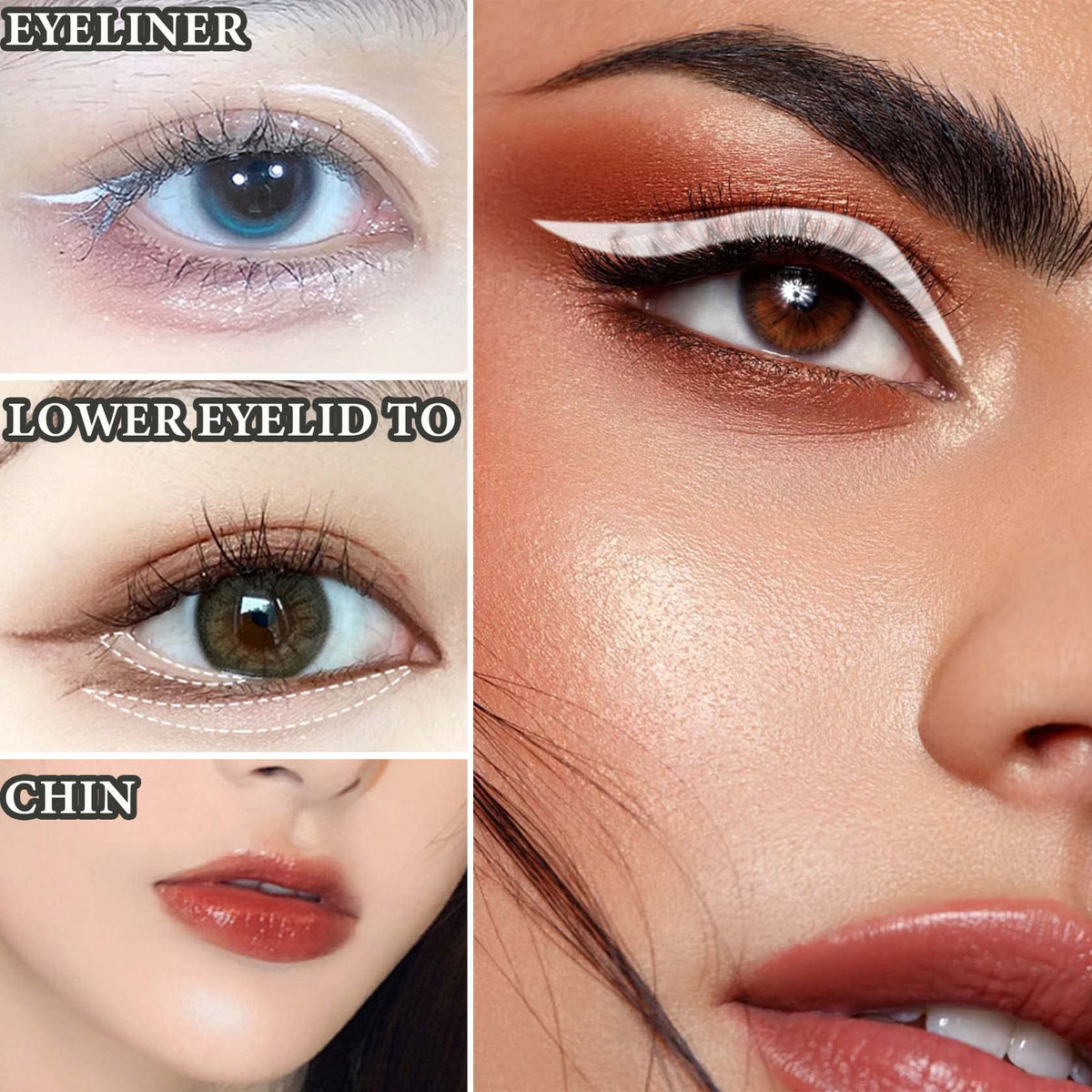 WENJLYJ 12 PCS White Eyeliner Pencils,Professional Long Lasting Waterproof Makeup Pencils,Highly Pigmented Inner Corner Eye Highlighter Eyeliner Beauty & Personal Care WENJLYJ