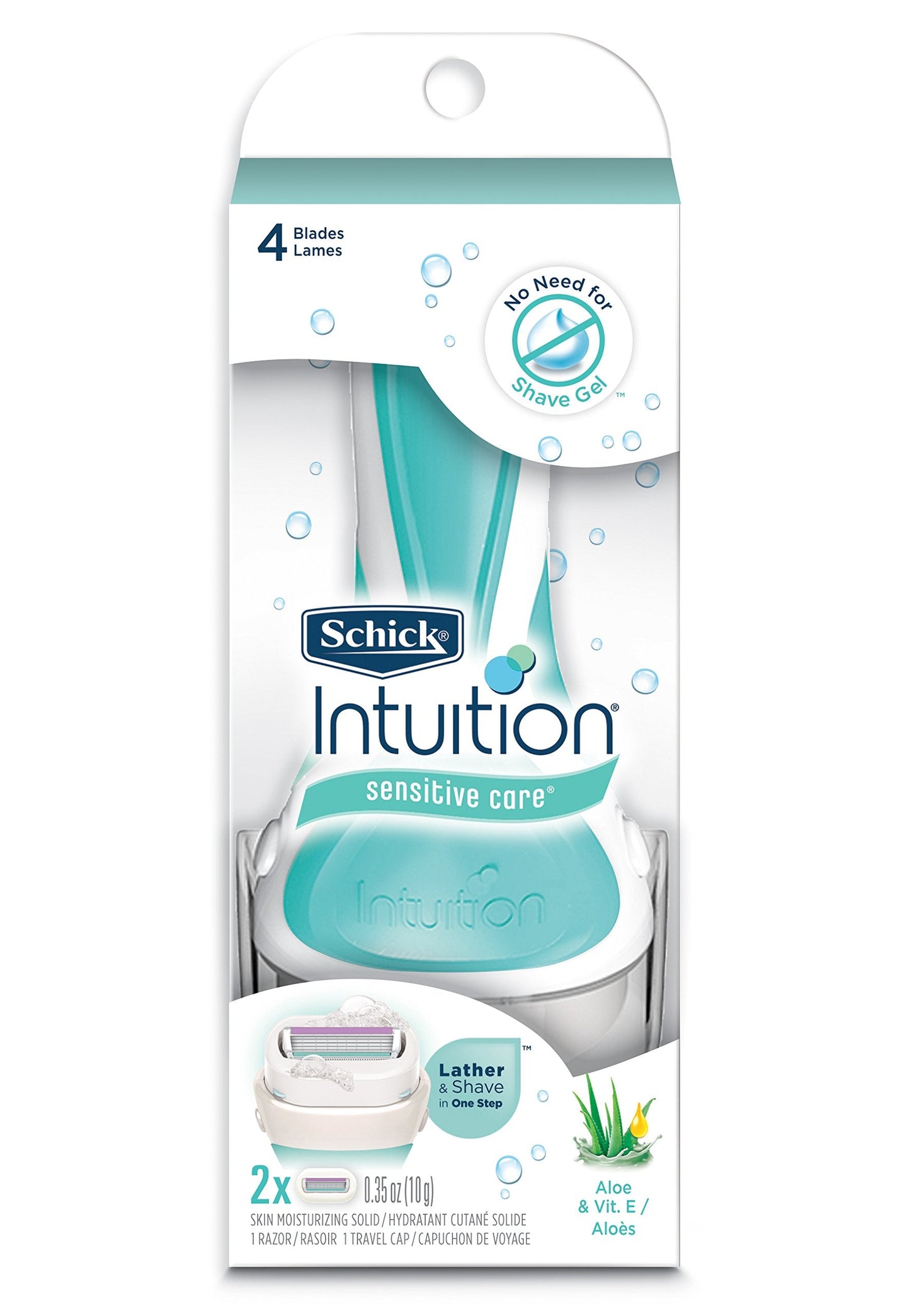 Schick Intuition Sensitive Care Razor for Women with 2 Moisturizing Razor Blade Refills Beauty and Personal Care INTUITION