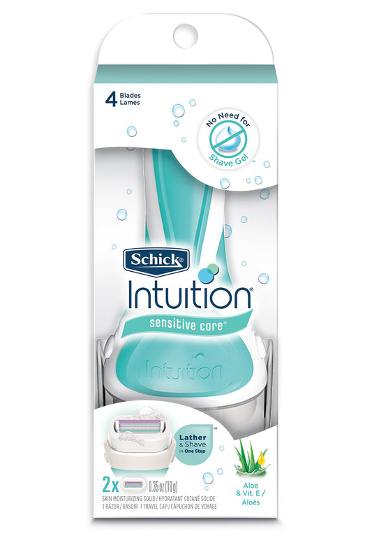Schick Intuition Sensitive Care Razor for Women with 2 Moisturizing Razor Blade Refills Beauty and Personal Care INTUITION