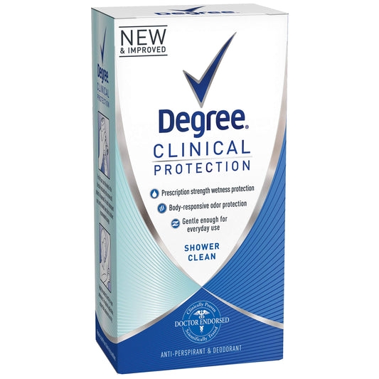 Degree Women Clinical Protection Anti-Perspirant Deodorant Shower Clean 1.70 oz ( Pack of 4) Beauty and Personal Care Degree
