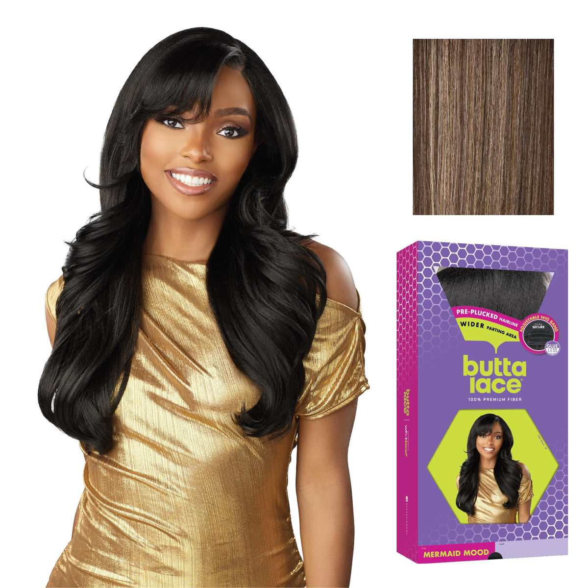 Sensationnel Butta LaceWig-Mermaid Mood, FLAMBOYAGEMOCHA