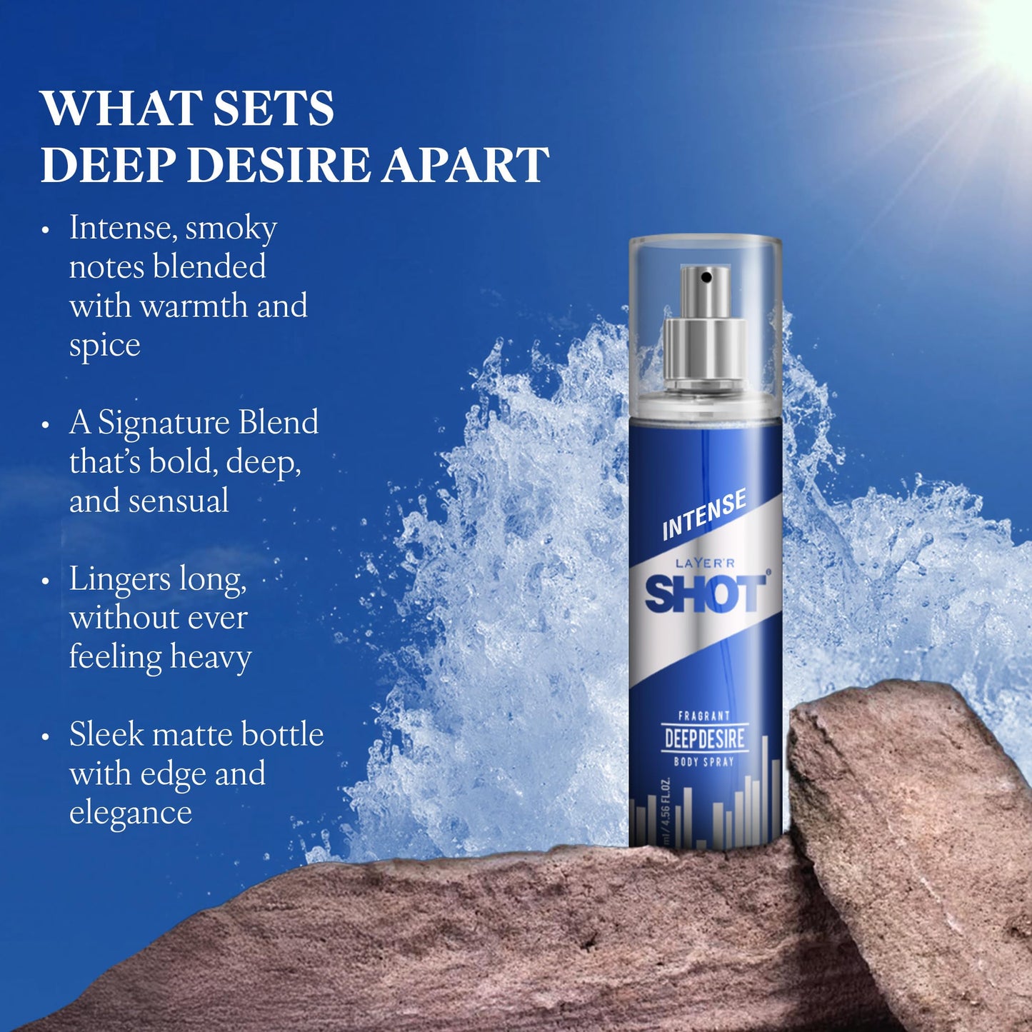 Layer'r Shot Deodrant, Deep Desire, 135ml Beauty and Personal Care Layer'r