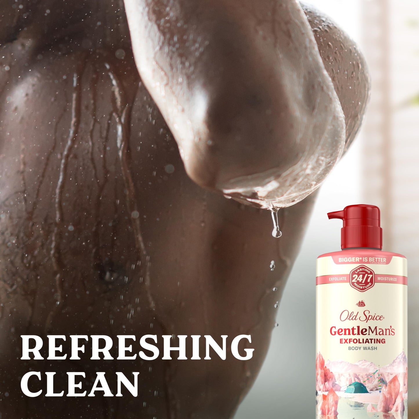 Old Spice GentleMan's Exfoliating & Moisturizing Body Wash for Men, 24/7 Shower Fresh with Long Lasting Scent, Renewing Vitamin B3 Blend, Himalayan Beauty & Personal Care Old Spice