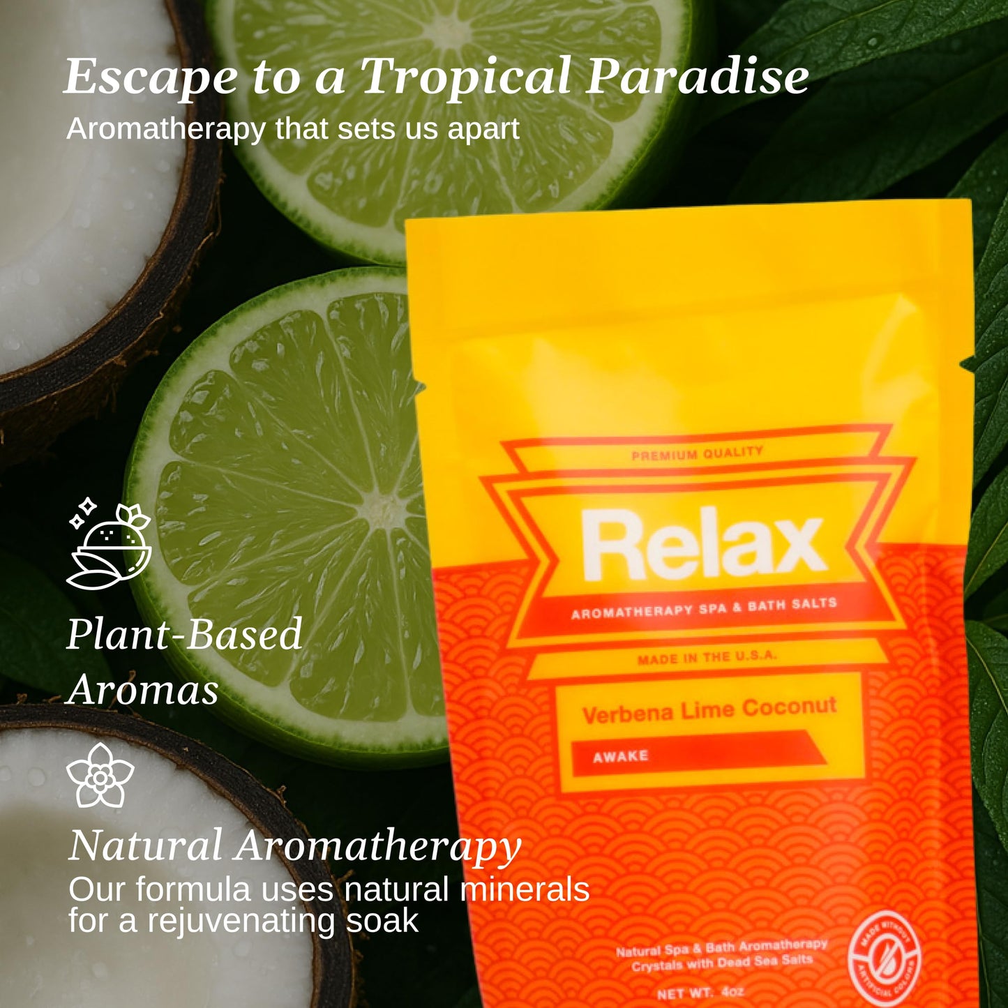 Relax Spa & Bath Aromatherapy Variety Pack Bath Salts for Hot Tub, Bath, or Spa, Four 4oz Bags Infused with Magnesium, Bath Salt for Soaking, Escape Beauty and Personal Care Relax Spa & Bath