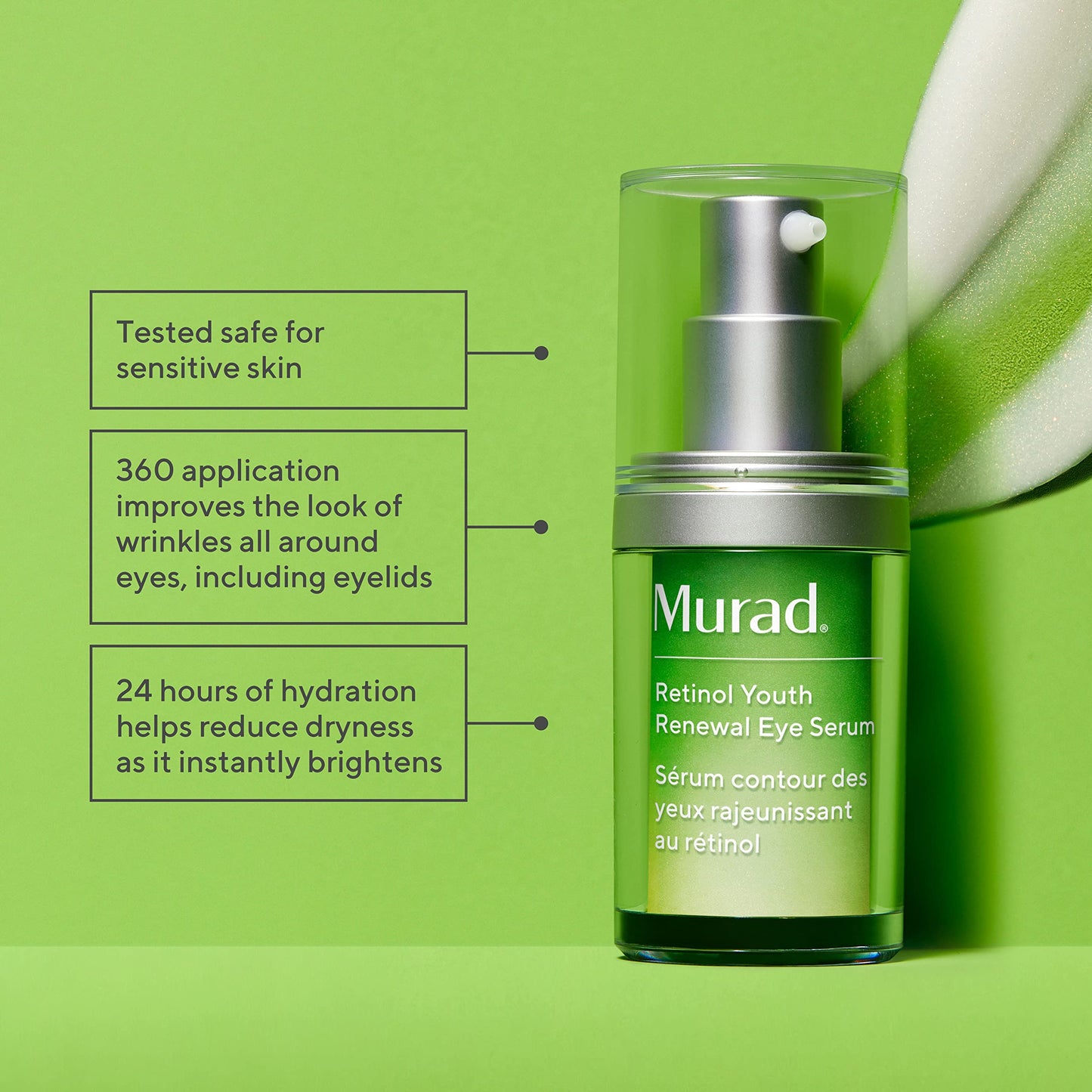 Murad Retinol Youth Renewal Eye Serum - Retinol Eye Serum Visibly Improves Undereye Puffiness Dark Circles and Reduces the Appearance of Fine Lines Beauty & Personal Care Murad