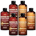 Batana Oil Shampoo & Conditioner Bundle, Aloe Vera Leaf Juice, Saw Palmetto, Caffeine, Biotin, Jojoba, Pumpkin Seed, Castor, Rosemary & Hydrolyzed Beauty & Personal Care Okaga