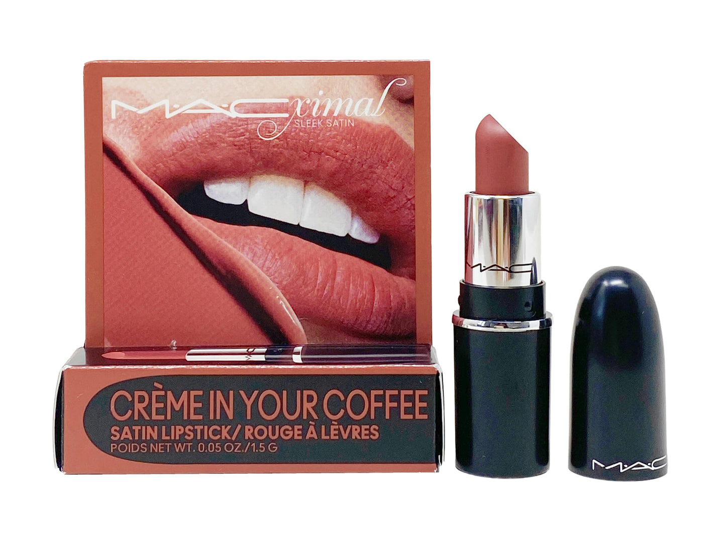MAC Cosmetics Ximal Sleek Satin Mini Lipstick - 834 Creme In Your Coffee (Midtone pink brown) 0.05 Oz / 1.5 g Beauty & Personal Care MAC