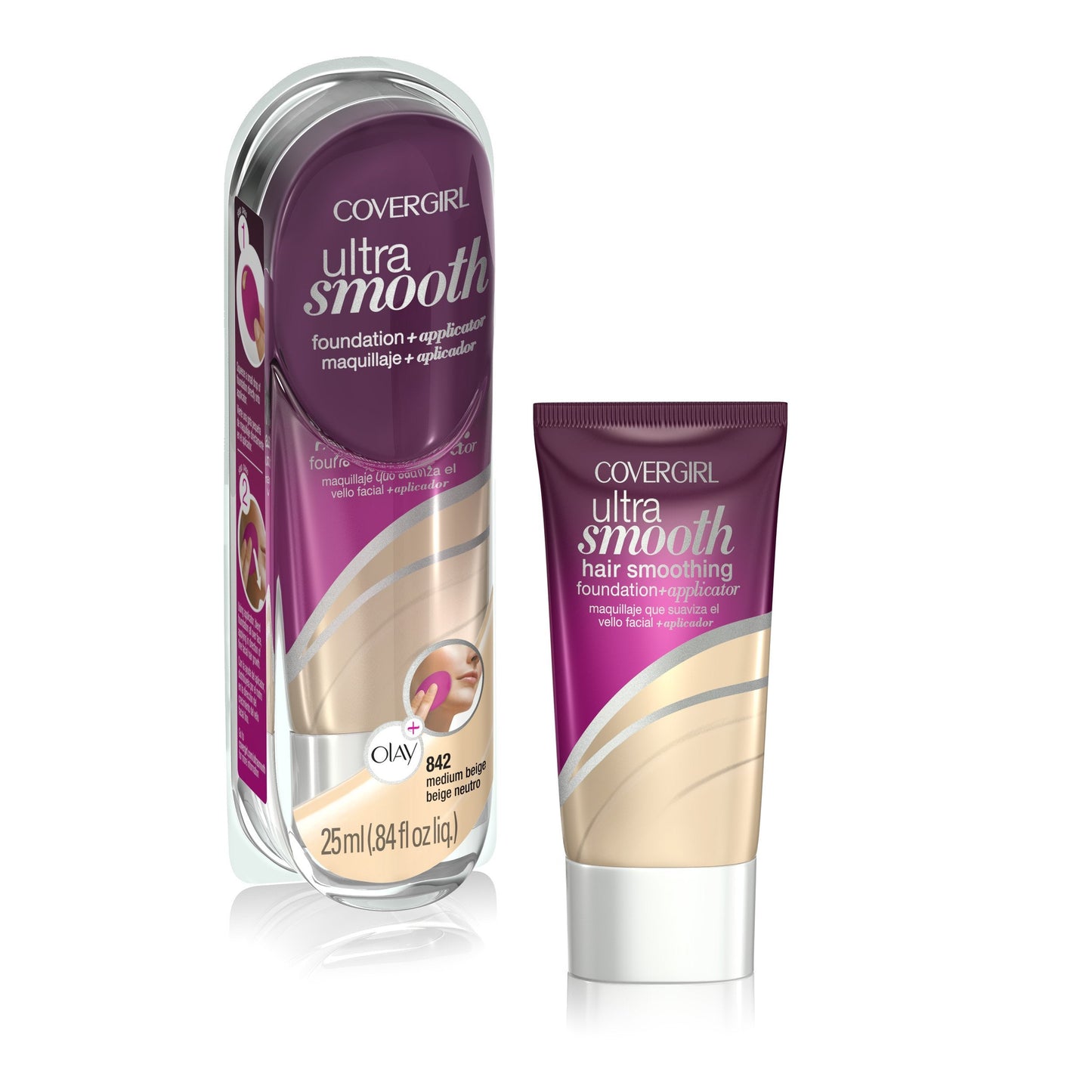 CoverGirl Ultrasmooth Foundation Plus Applicator, Medium Beige 842, 0.85 Fluid Ounce Beauty & Personal Care COVERGIRL