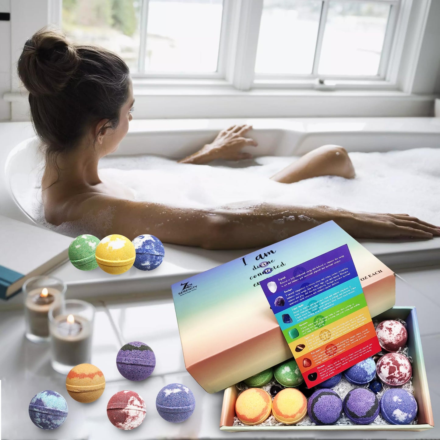 Chakra Healing Gemstones Bath Bombs. 15 Essential Oil Bath Bombs. Real Chakra Stones Bath Bombs for Adults. Perfect for Yoga Lovers. Meditation Beauty and Personal Care Rachelle Parker