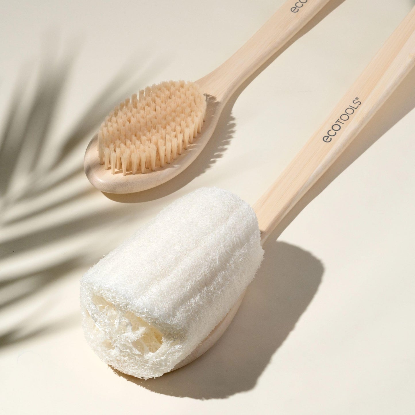EcoTools Bath Bristle Brush, Bath Brush with Long Handle, Cleanse Back & Hard-to-Reach Areas, Eco Friendly Shower Brush for Exfoliating, Cruelty Free Beauty & Personal Care EcoTools