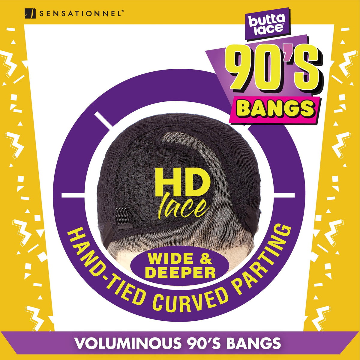 Sensationnel Butta Lace 90s Bangs Wig-Unit 908, BALAYAGEASHBLONDE