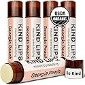 Kind Lips Lip Balm - Nourishing & Moisturizing Lip Care with Shea Butter, Beeswax & Vitamin E | Georgia Peach Flavor | 0.15 Oz (Pack of 5) Beauty & Personal Care Kind Lips