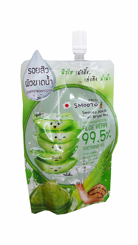 2 Packs of Smooto Aloe-E Snail Bright Gel. (50 ml./ pack). No alcohol. Beauty & Personal Care MarvelsAura