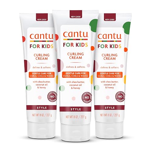 Cantu Care for Kids Paraben & Sulfate-free Curling Cream with Shea Butter, 8 oz (Pack of 3) Beauty & Personal Care Cantu