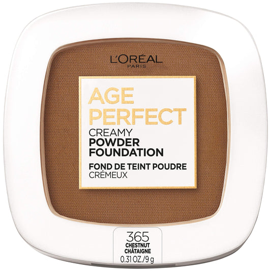 L’Oréal Paris Age Perfect Creamy Powder Foundation Compact, 365 Chestnut, 0.31 Ounce Beauty & Personal Care L'Oreal Paris