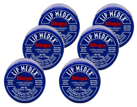 Blistex Lip Medex, Lip Protectant/External Analgesic, Relieves Sore Lips & Restores Moisture Balance, 0.25 Ounce Jar - 6 Count Beauty and Personal Care Blistex