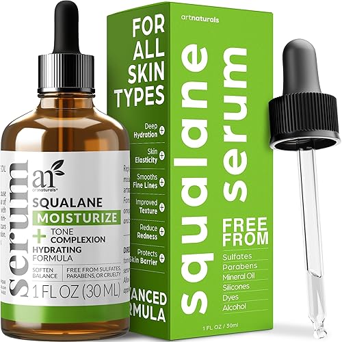 Artnaturals Squalane Oil - Pure & Natural Plant Facial Oil - Cold Pressed and Unrefined Premium Grade Multipurpose Moisturizing Oil for Skin Beauty & Personal Care Artnaturals