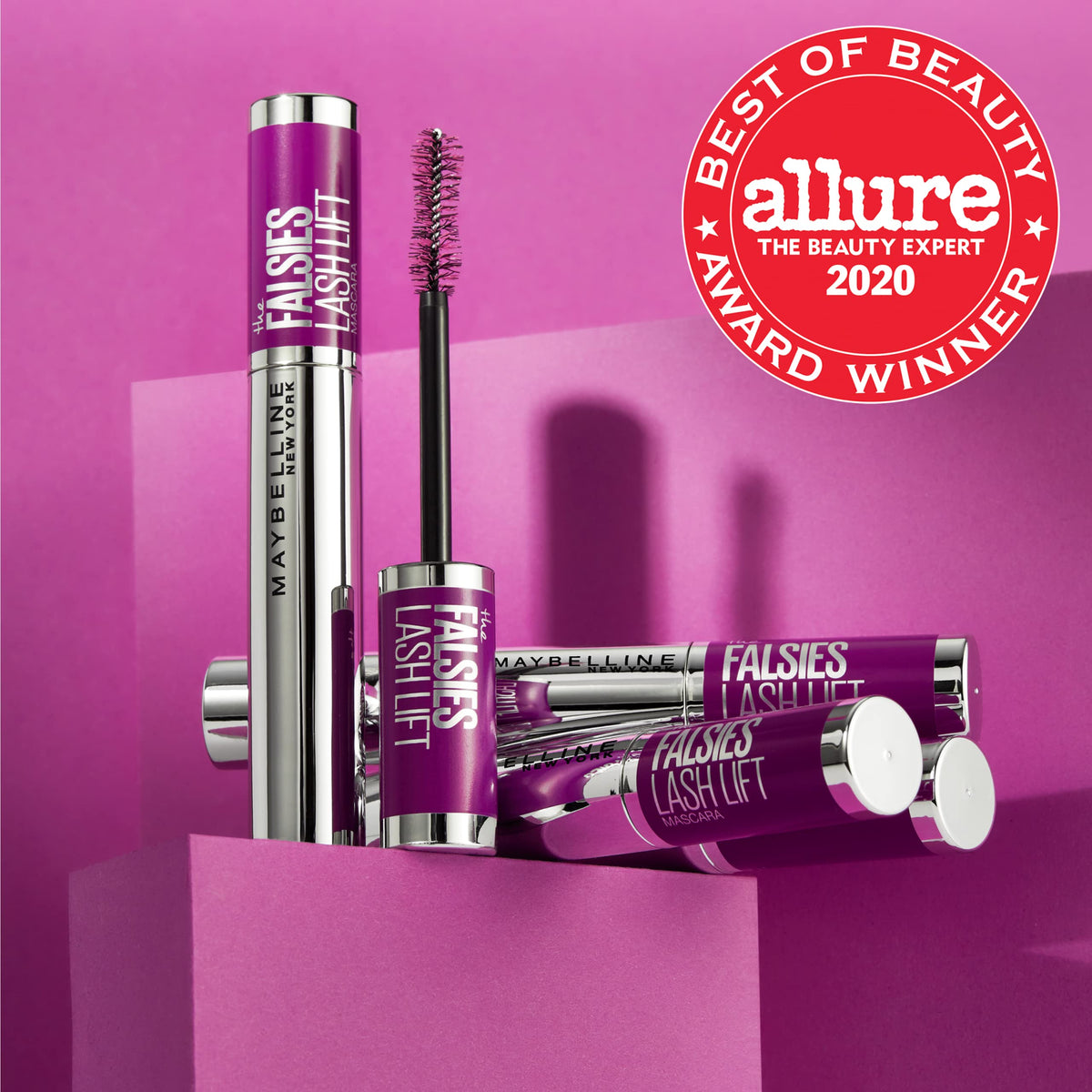 Maybelline The Falsies Lash Lift Waterproof Mascara Volumizing, Lengthening, Lifting, Curling, Multiplying, Eye Makeup, Very Black, 1 Count Beauty & Personal Care MAYBELLINE