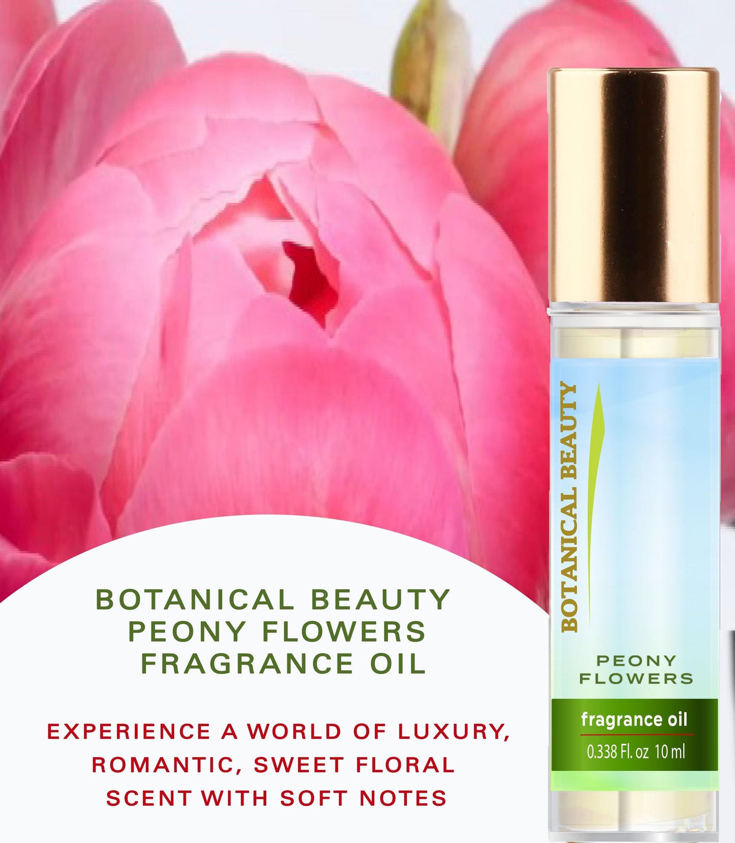 Botanical Beauty PEONY FLOWERS FRAGRANCE OIL ROLL-ON. Rollerball Perfume, Long Lasting an luxury scent, blends of Jasmine Petals, Lily of the Valley, Beauty & Personal Care Botanical Beauty