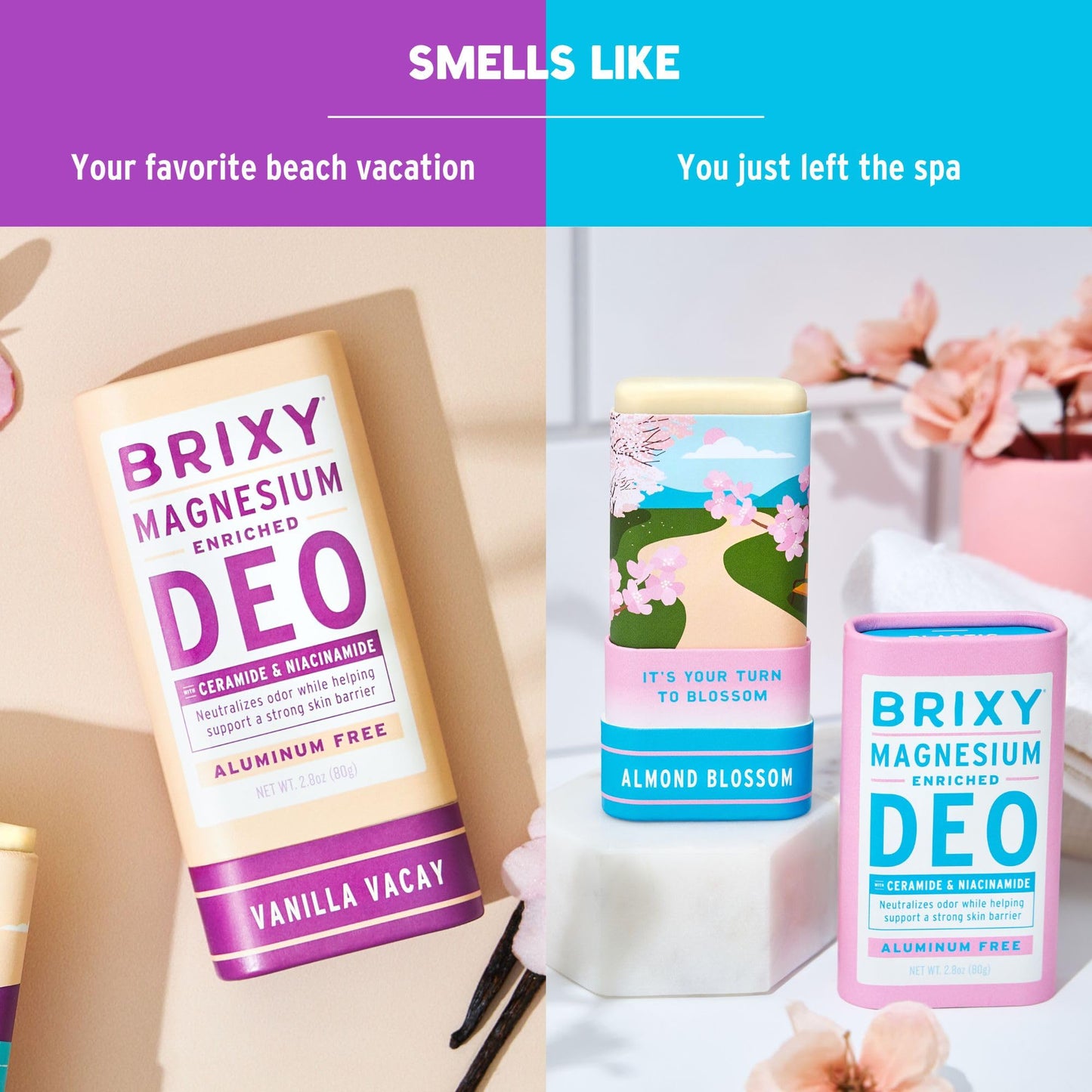BRIXY Magnesium Deodorant, Effective Odor Control With Ceramide & Niacinamide For Skin Health, Aluminum Free, Baking Soda Free, Sensitive Skin Beauty and Personal Care BRIXY