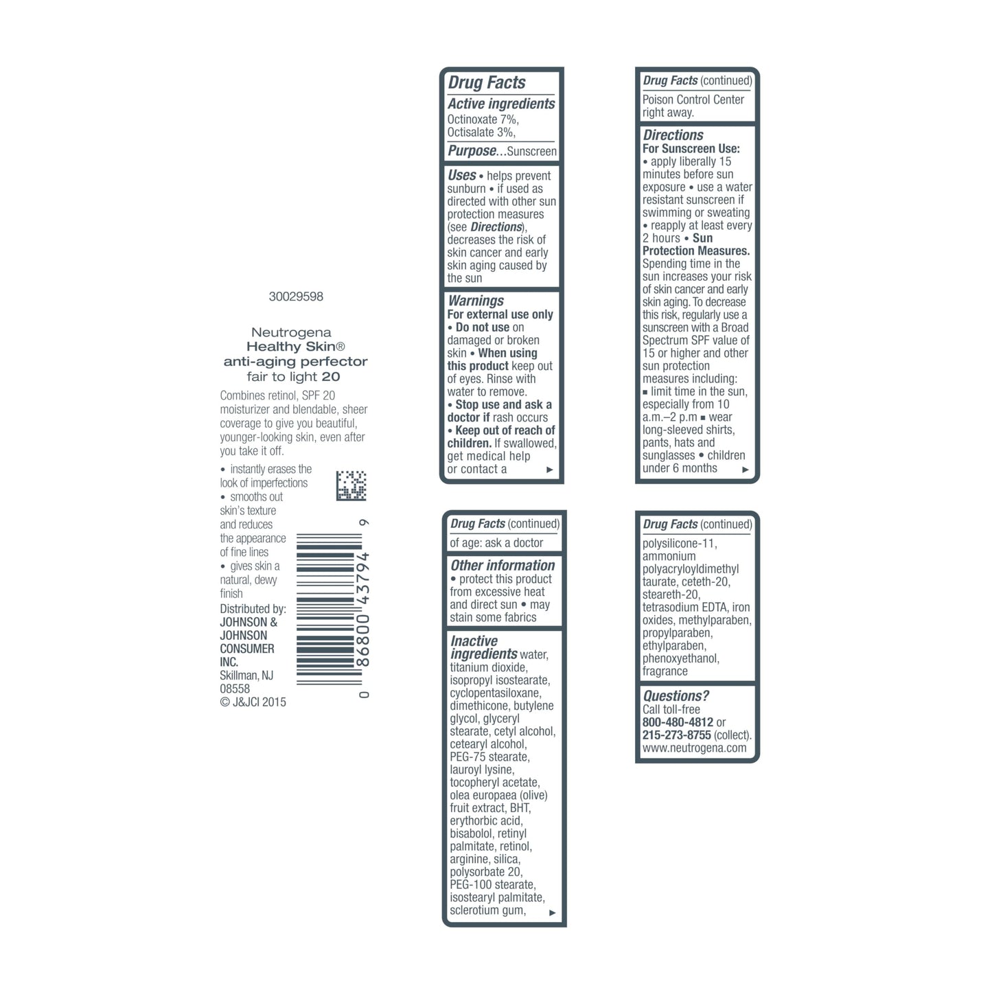 Neutrogena Retinol Treatment and Tinted Facial Moisturizer, Healthy Skin Anti-Aging Perfector with Broad Spectrum SPF 20 Sunscreen with Titanium Beauty & Personal Care Neutrogena