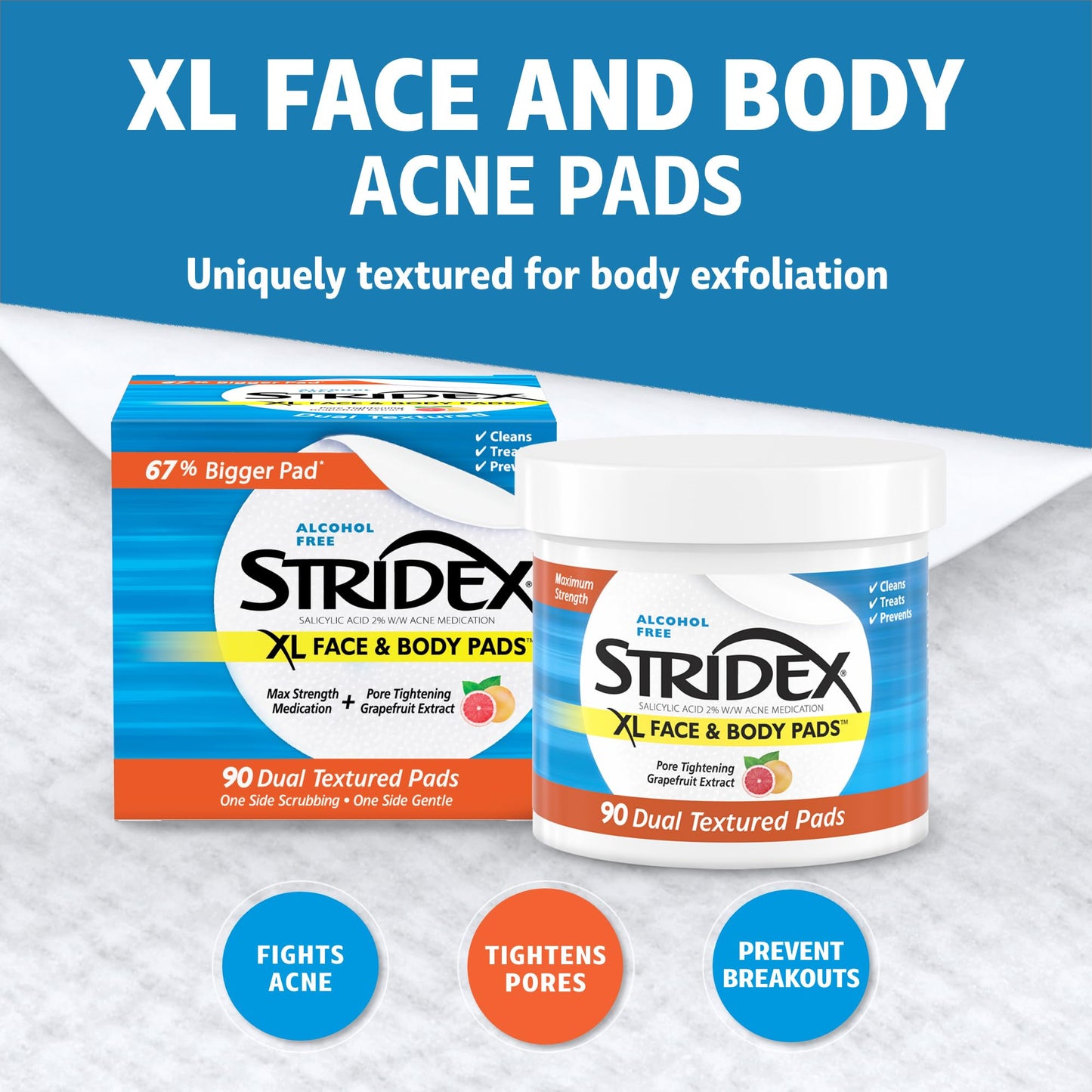 Stridex XL Face Body Pads, 90 Count Beauty & Personal Care Stridex