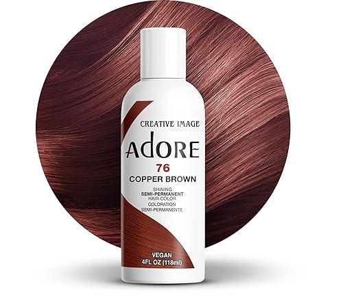 Adore Semi Permanent Hair Color (076 Copper Brown) | Vegan & Cruelty-Free Brown Hair Dye | No Ammonia, No Peroxide, No Alcohol | 4 Fl Oz Beauty & Personal Care Adore