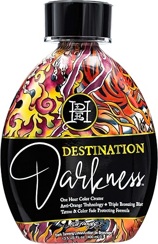 Ed Hardy Tanning Destination Darkness - One Hour Color Creator Anti-Orange Dark Tanning Lotion 13.5 oz. Beauty & Personal Care ED HARDY