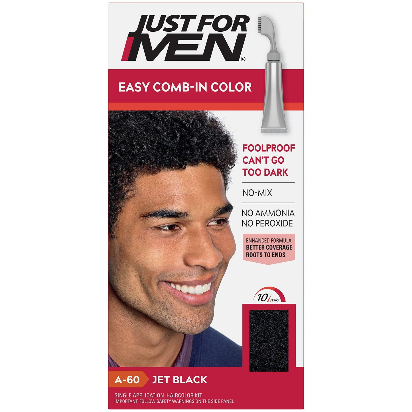 JUST FOR MEN AutoStop Foolproof Haircolor, Jet Black A-60 1 ea (Pack of 3) Beauty & Personal Care Just for Men