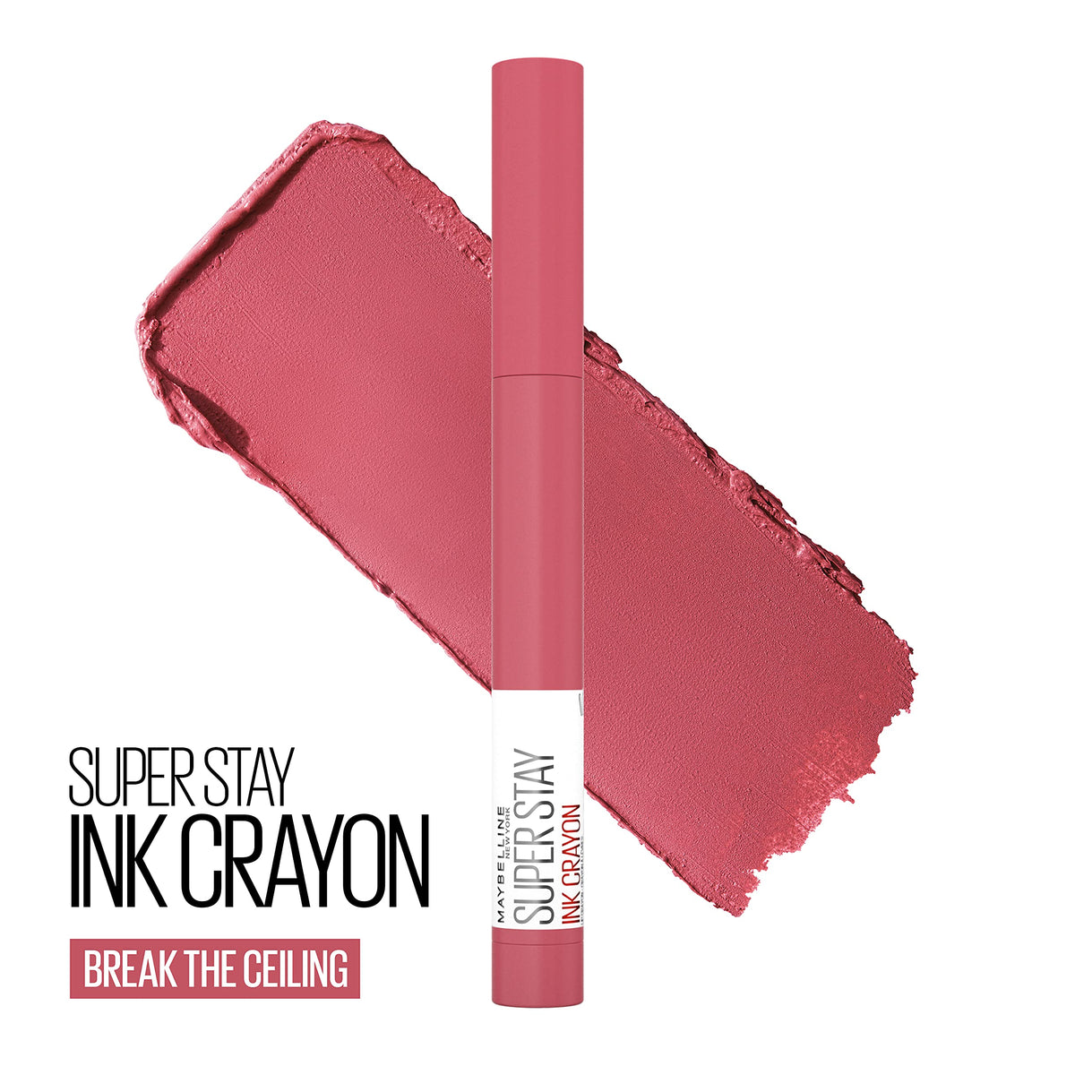 Maybelline Super Stay Ink Crayon Matte Longwear Lipstick Makeup, 145 Break The Ceiling, 0.04 oz Beauty & Personal Care MAYBELLINE
