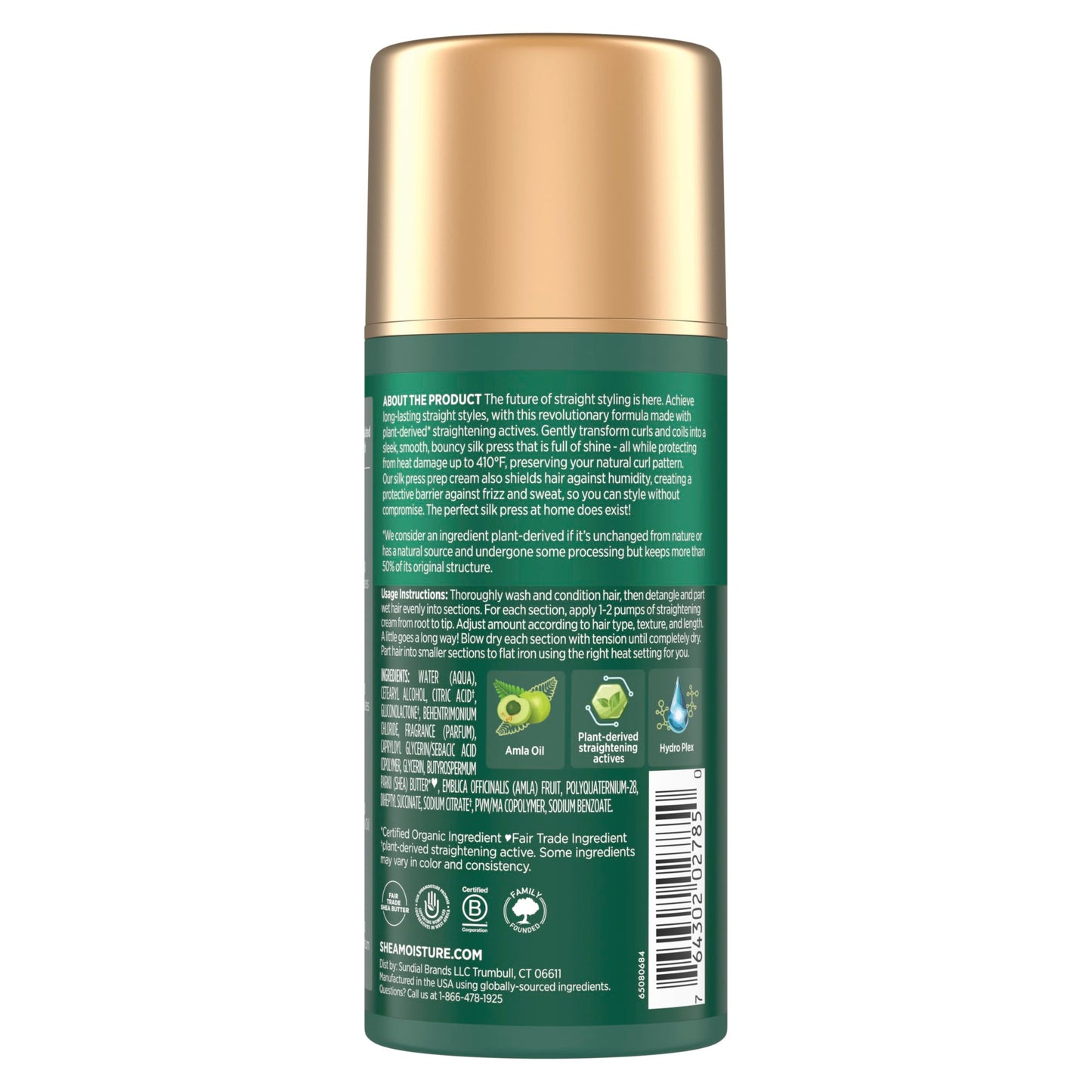 SheaMoisture Silk Press Prep Cream with Plant-Derived Straightening Actives, Alma Oil & Hydroplex Technology Provides Heat Protection While Helping Beauty & Personal Care Shea Moisture