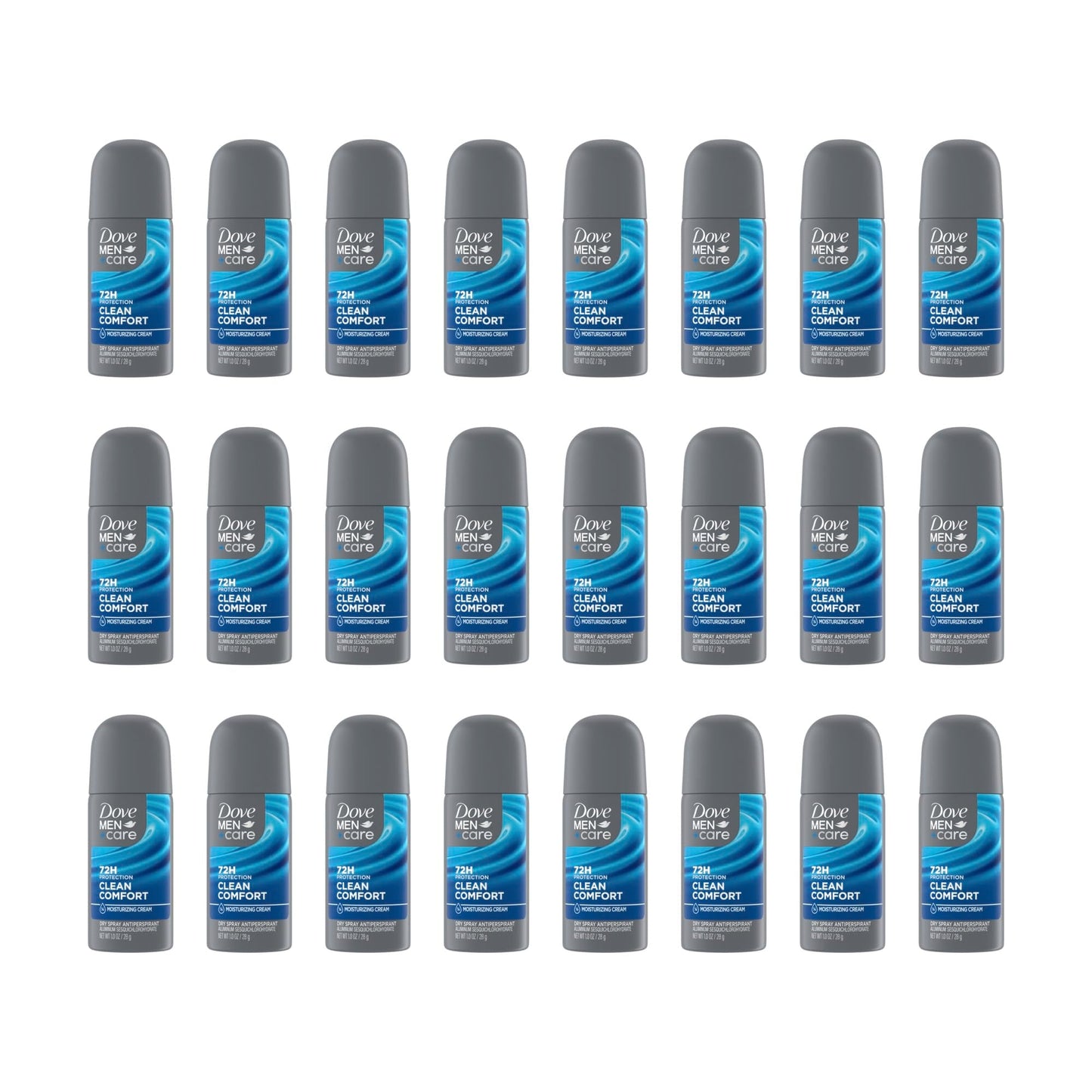 Dove Men+Care Antiperspirant Deodorant Dry Spray Clean Comfort 24 count For Men 72-hour Sweat and Odor Protection with Triple Defense Technology 1 oz Beauty and Personal Care DOVE MEN + CARE