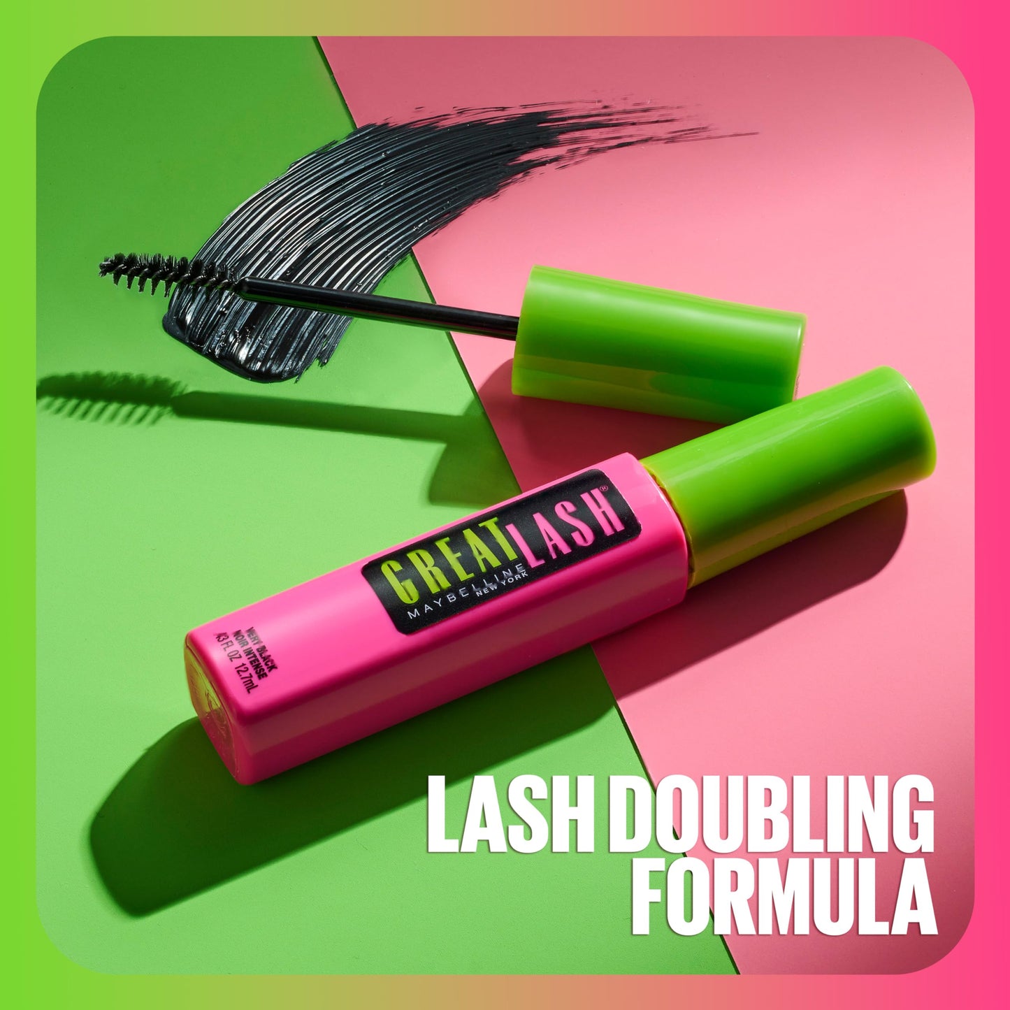 Maybelline Great Lash Lots Of Lashes Washable Mascara, Volumizing, Thickening and Curling Mascara, Very Black, 1 Count Beauty & Personal Care MAYBELLINE