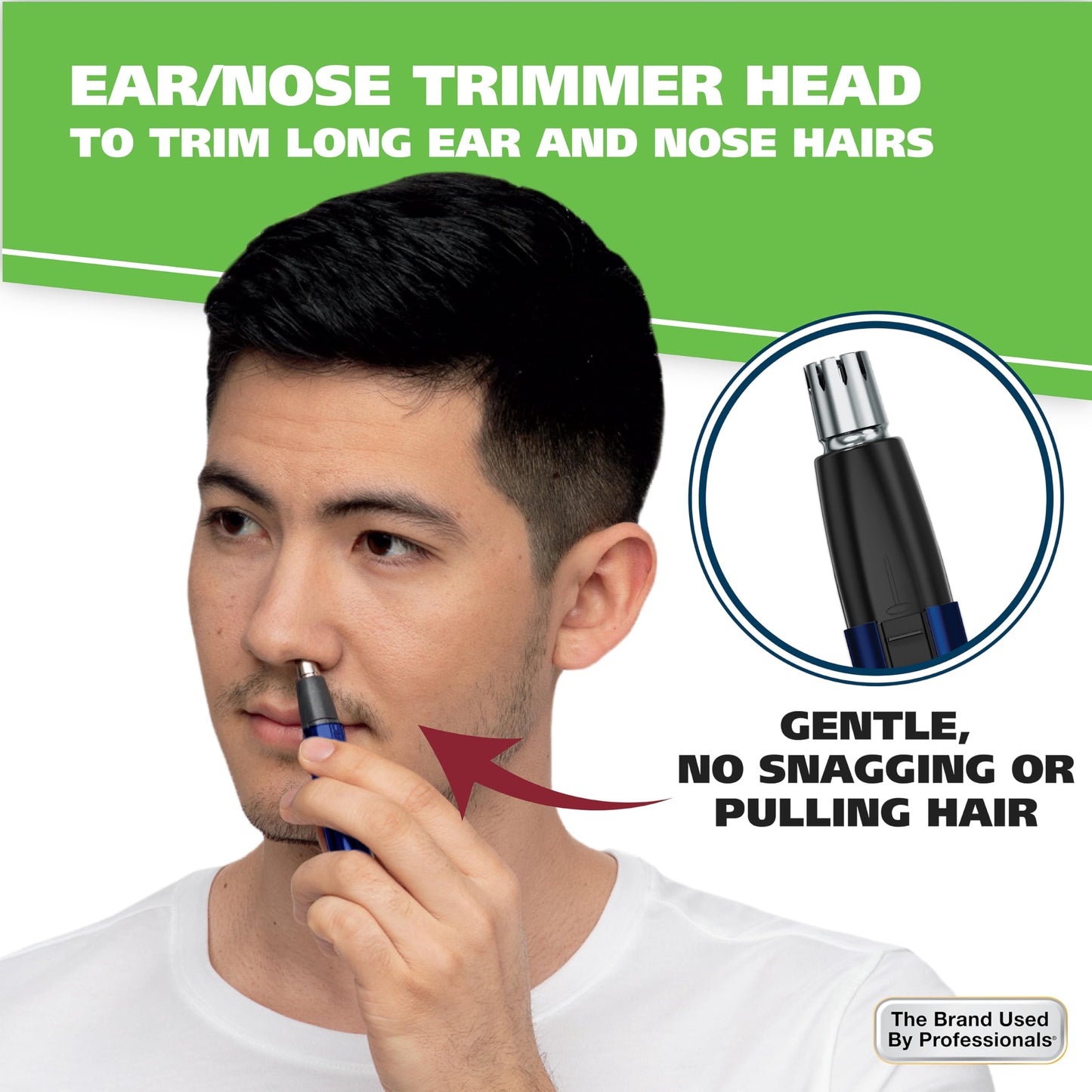 Wahl Lithium 2 in 1 Battery Pen Detail Touch Up Trimmer for Nose, Ear, Neckline, Eyebrow, & Other Detailing - Blue - by The Brand Used by Beauty and Personal Care Wahl