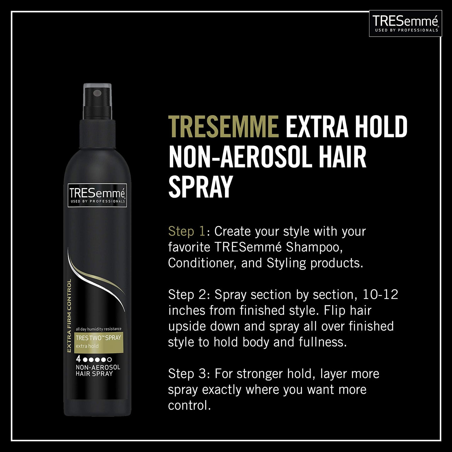 TRESemme TRES TWO Non Aerosol Hair Spray Extra Hold, 10 Fl Oz Beauty & Personal Care TRESemme