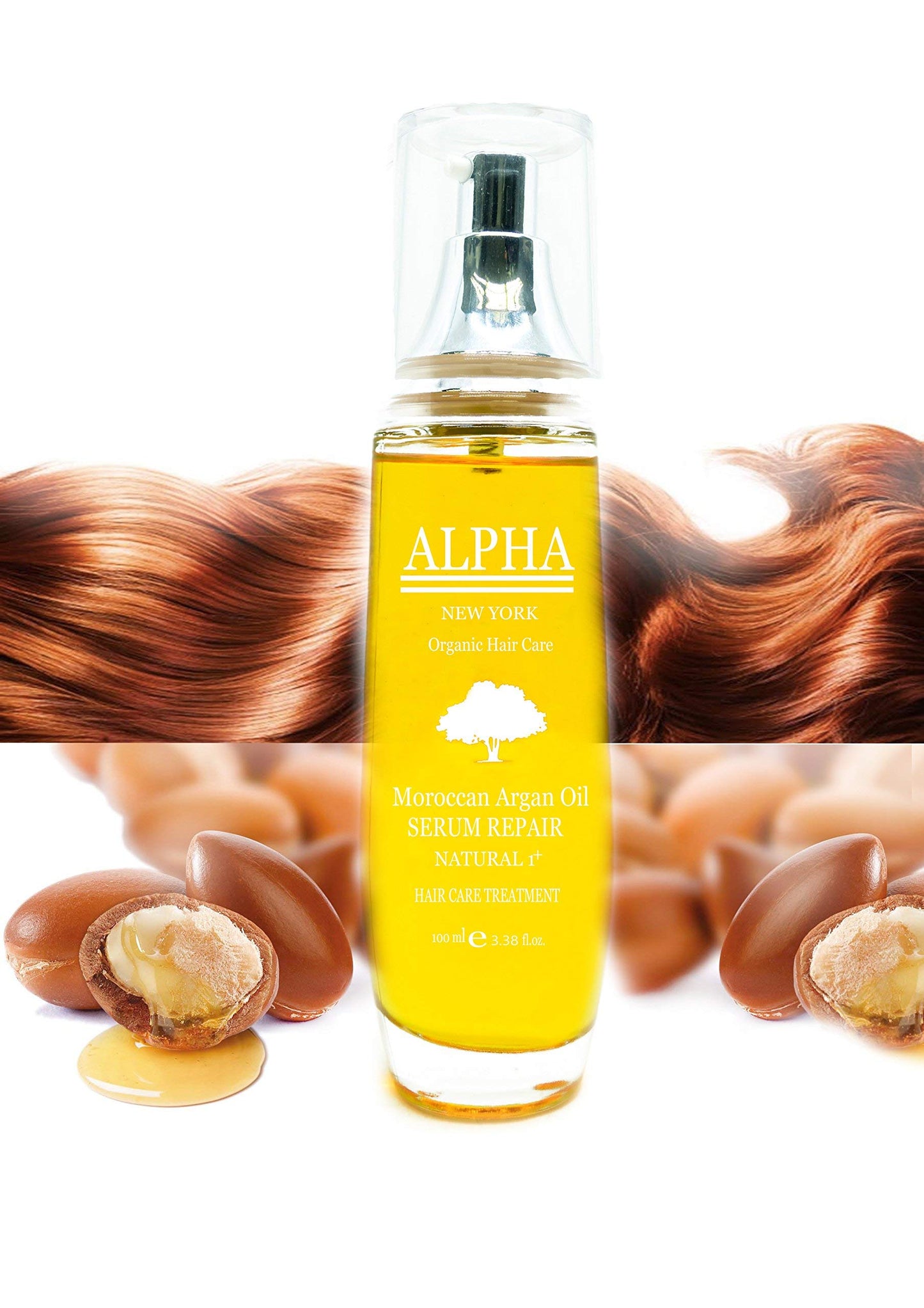 Moroccan Argan Oil Serum Organic Hair care by Alpha New York 3.38 Oz Beauty & Personal Care ALPHA NEW YORK