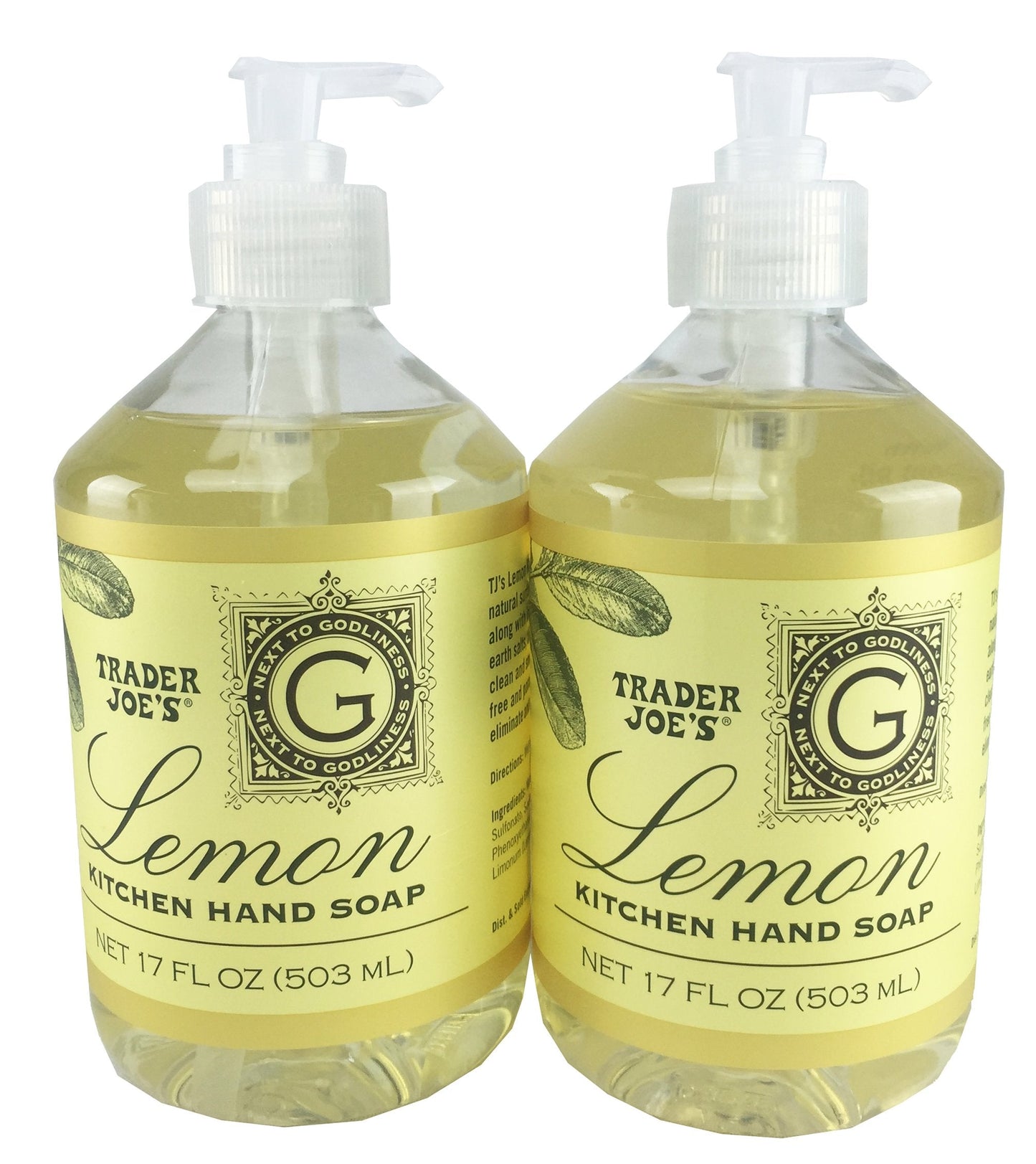 Trader Joe's Lemon Hand Soap - 2 Pack Beauty & Personal Care Trader Joe's
