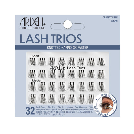 Ardell Lash Trios - Short to Medium Black 32 ct, 1-Pack