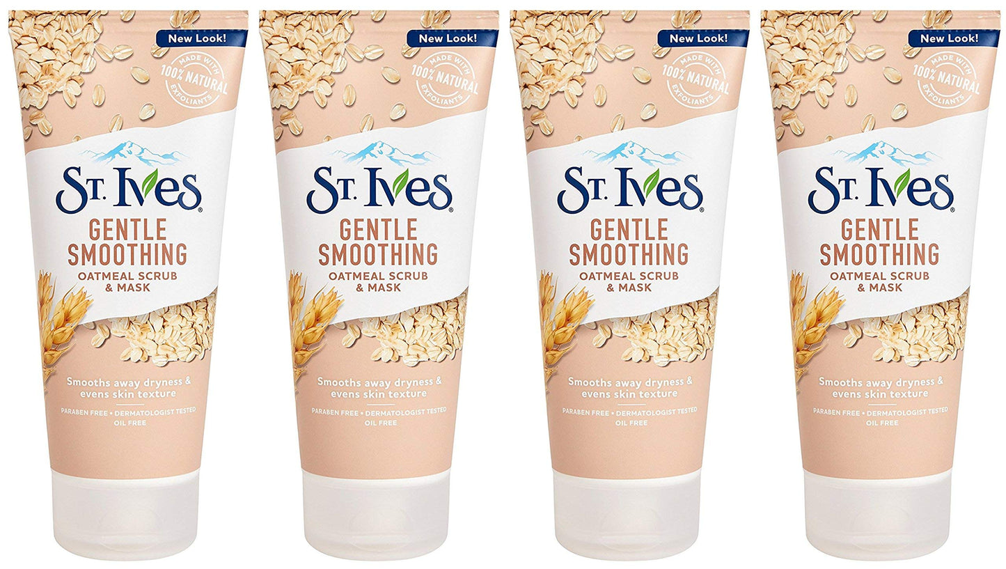 St. Ives Smooth & Nourished Scrub & Mask, Oatmeal 6 oz (Pack of 4) Beauty & Personal Care St. Ives