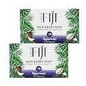 Coco Fiji Soap Bar for Face and Body Infused With Organic Coconut Oil, Peppermint, Essential Oil, Natural Soap for Moisturizing & Pore Purifying Skin Beauty & Personal Care Organic Fiji