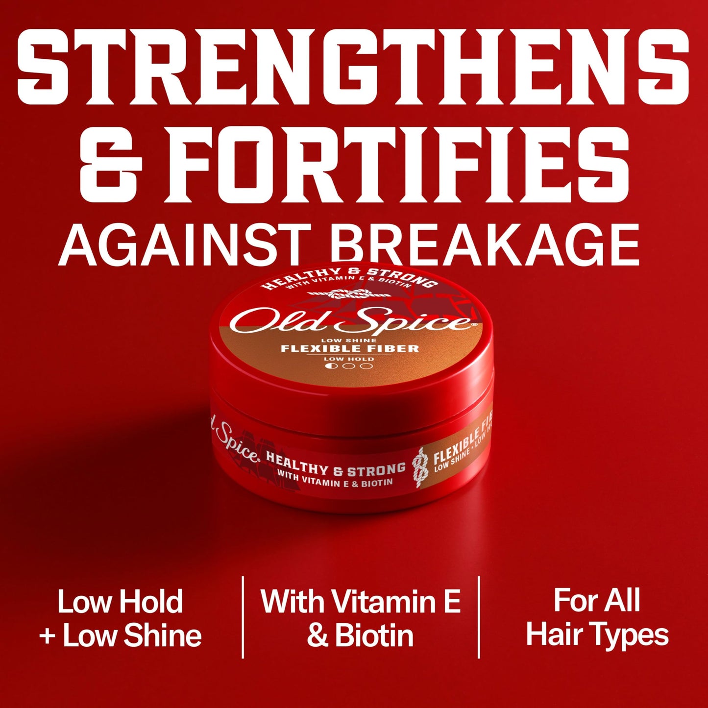 Old Spice Mens Hair Fiber, Flexible Fiber, Healthy & Strong with Vitamin E & Biotin, Hair Styling, Low Hold, Low Shine, 2.22 oz Beauty & Personal Care Old Spice