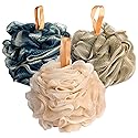 Fishent Bath Loofah Sponge, 3 Pack loofahs Exfoliating Body Scrubber, 60g Soft Mesh Pouf Shower Puffs, Loofa for Women and Men Beauty & Personal Care Fishent
